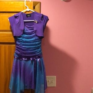 girls blue/purple hombre dress